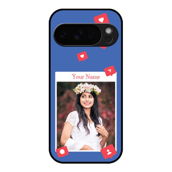 Google Pixel 10 Pro 5G Custom Glass Phone Case - Like Share And Comment Design
