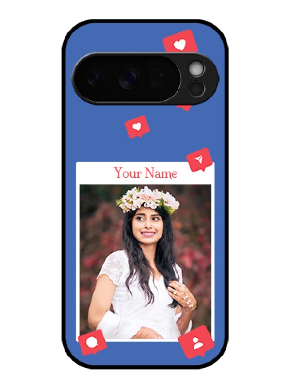 Custom Google Pixel 10 Pro 5G Custom Glass Phone Case - Like Share And Comment Design