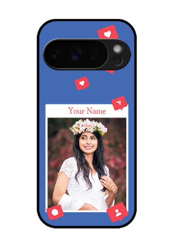 Google Pixel 10 Pro 5G Custom Glass Phone Case - Like Share And Comment Design