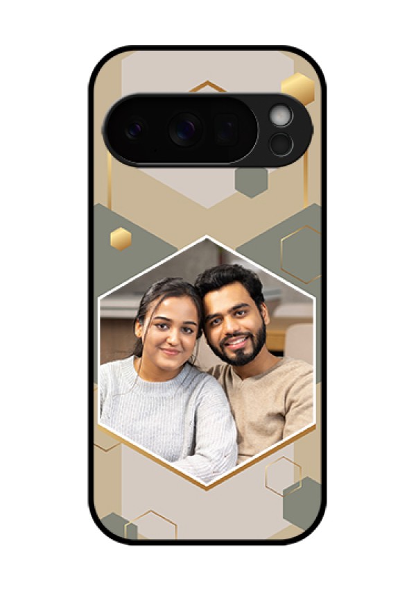 Google Pixel 10 Pro 5G Custom Glass Phone Case - Stylish Hexagon Pattern Design