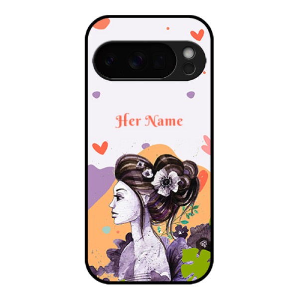 Google Pixel 10 Pro 5G Custom Glass Phone Case - Woman And Nature Design