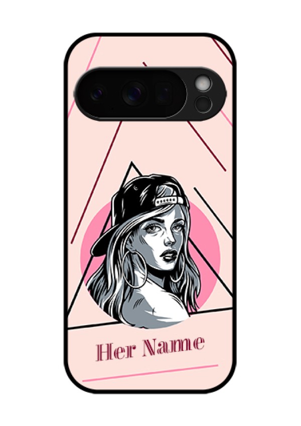 Google Pixel 10 Pro 5G Custom Glass Phone Case - Rockstar Girl Design