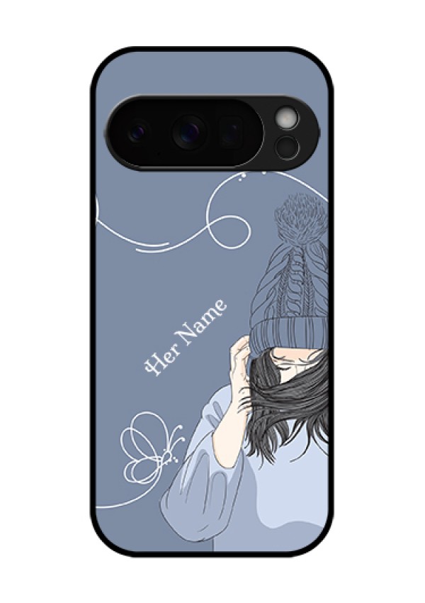 Google Pixel 10 Pro 5G Custom Glass Phone Case - Girl In Winter Outfit Design