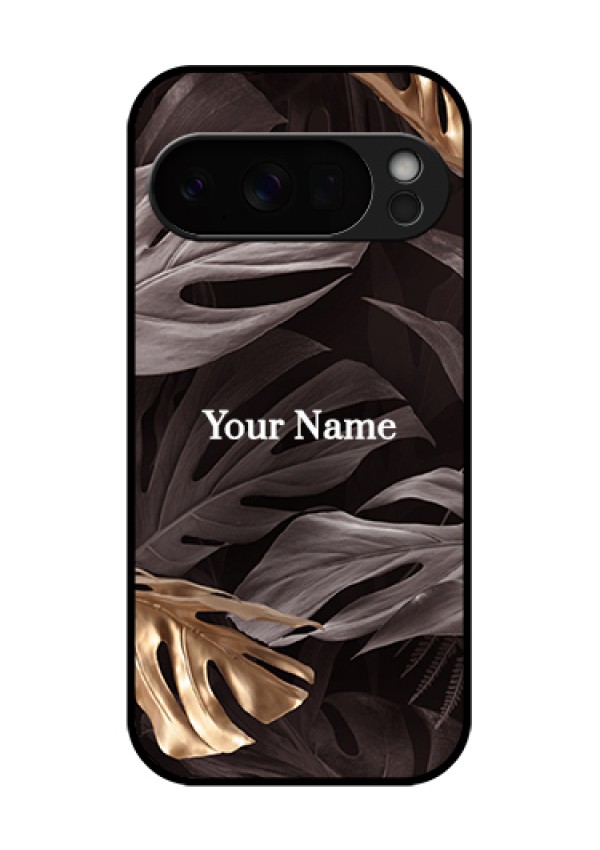 Google Pixel 10 Pro 5G Custom Glass Phone Case - Wild Leaves Digital Paint Design