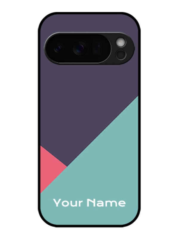 Custom Google Pixel 10 Pro 5G Custom Glass Phone Case - Tri Color Abstract Design
