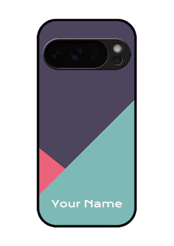 Google Pixel 10 Pro 5G Custom Glass Phone Case - Tri Color Abstract Design