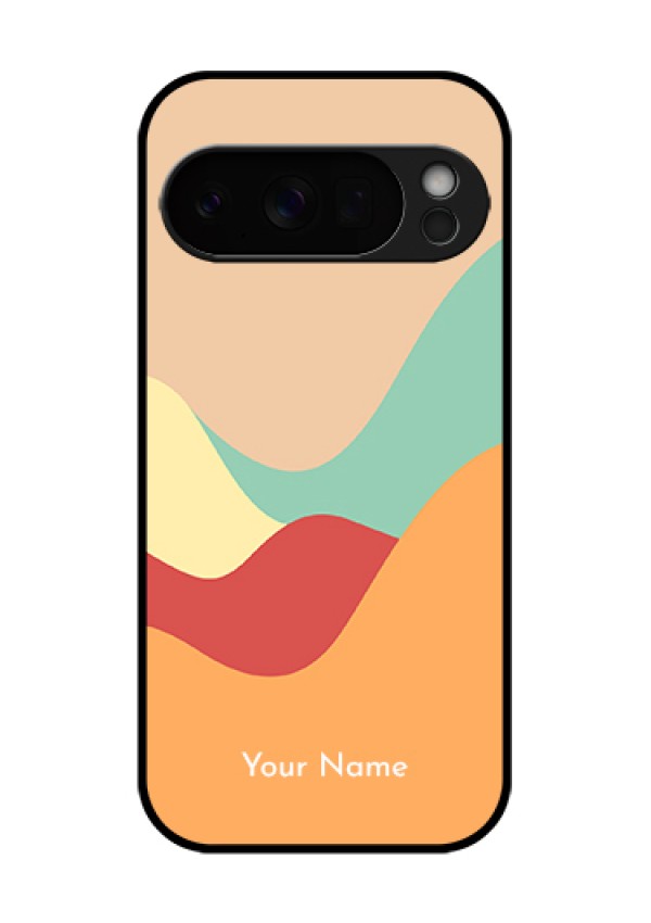 Google Pixel 10 Pro 5G Custom Glass Phone Case - Ocean Waves Multi - Colour Design
