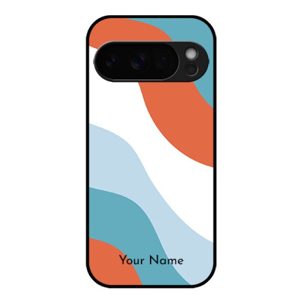 Google Pixel 10 Pro 5G Custom Glass Phone Case - Coloured Waves Design