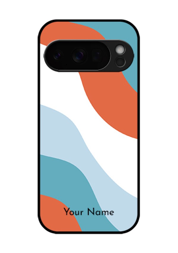 Google Pixel 10 Pro 5G Custom Glass Phone Case - Coloured Waves Design