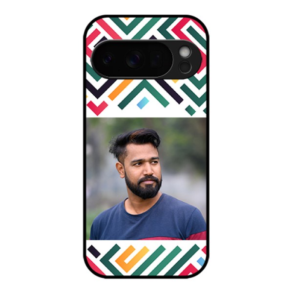 Google Pixel 10 Pro 5G Custom Glass Phone Case - Colorful Maze Pattern Design