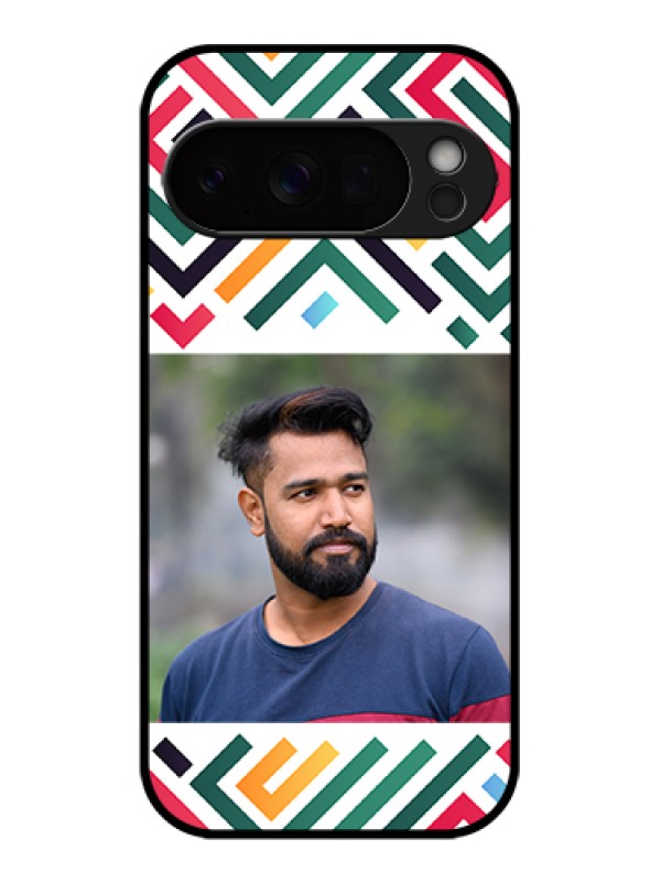 Custom Google Pixel 10 Pro 5G Custom Glass Phone Case - Colorful Maze Pattern Design
