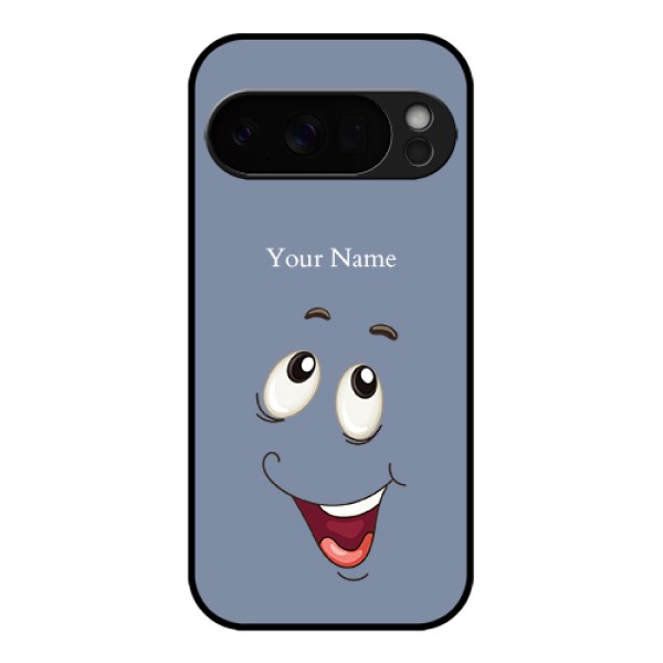 Google Pixel 10 Pro 5G Custom Glass Phone Case - Laughing Cartoon Face Design