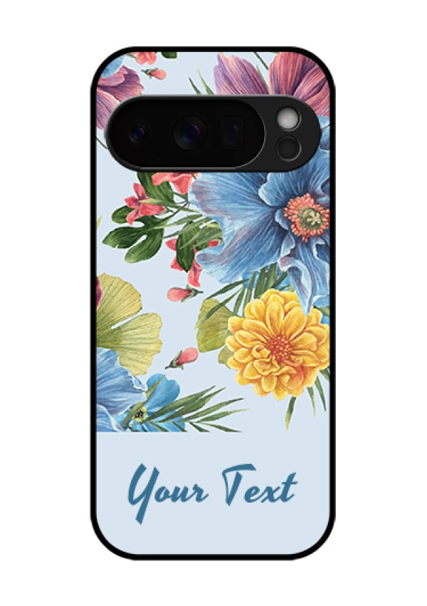 Google Pixel 10 Pro 5G Custom Glass Phone Case - Stunning Watercolored Flowers Painting Design