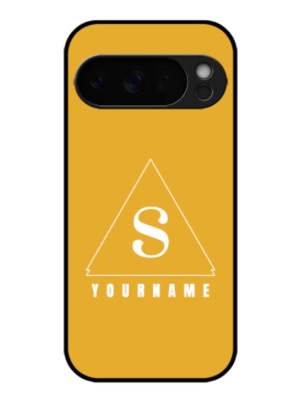 Custom Google Pixel 10 Pro 5G Custom Glass Phone Case - Simple Triangle Design