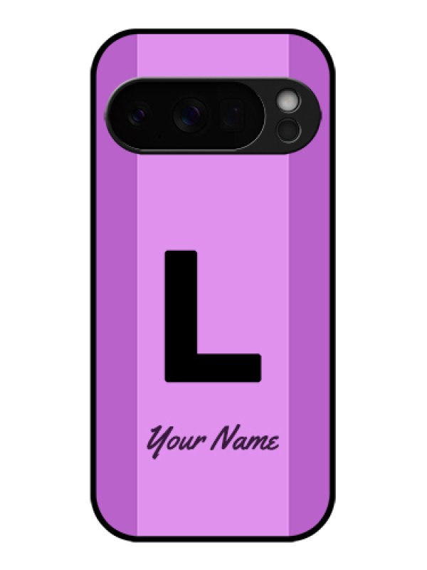 Custom Google Pixel 10 Pro 5G Custom Glass Phone Case - Tricolor Custom Text Design