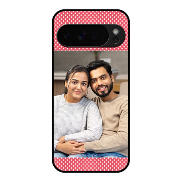 Google Pixel 10 Pro Xl 5G Custom Glass Phone Case - White Dotted Design