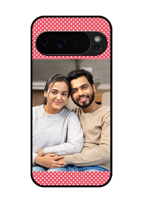 Google Pixel 10 Pro Xl 5G Custom Glass Phone Case - White Dotted Design