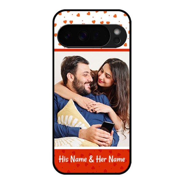 Google Pixel 10 Pro Xl 5G Custom Glass Phone Case - Orange Love Symbol Design