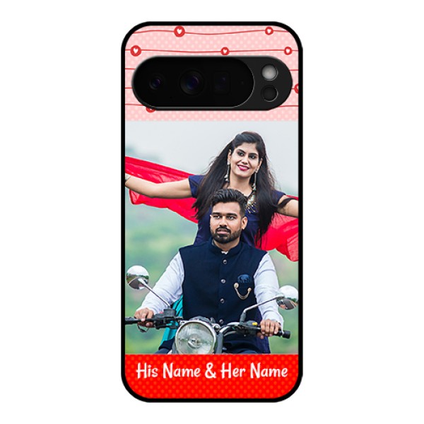 Google Pixel 10 Pro Xl 5G Custom Glass Phone Case - Red Pattern Case Design