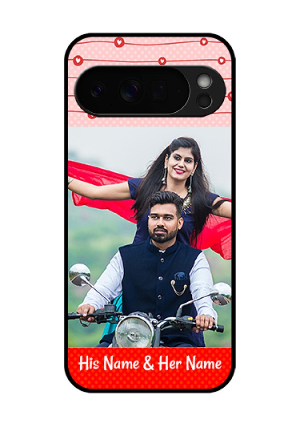 Google Pixel 10 Pro Xl 5G Custom Glass Phone Case - Red Pattern Case Design