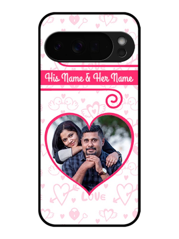 Custom Google Pixel 10 Pro Xl 5G Custom Glass Phone Case - Heart Shape Love Design