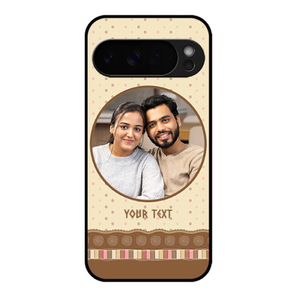 Google Pixel 10 Pro Xl 5G Custom Glass Phone Case - Brown Dotted Mobile Case Design