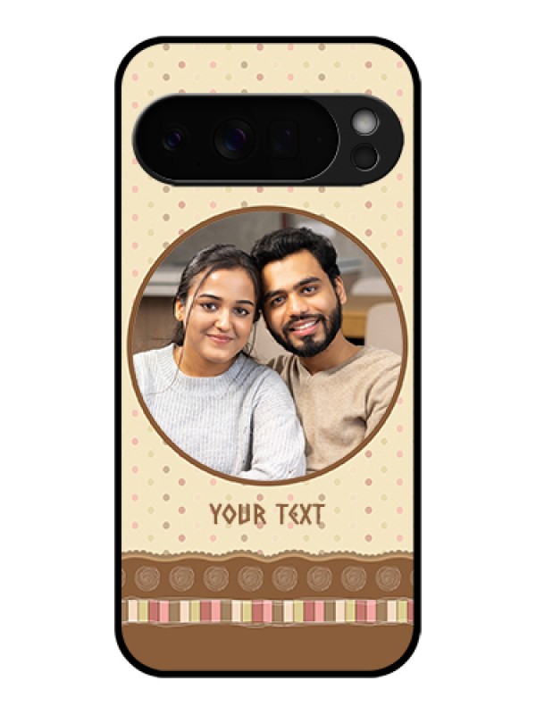 Custom Google Pixel 10 Pro Xl 5G Custom Glass Phone Case - Brown Dotted Mobile Case Design