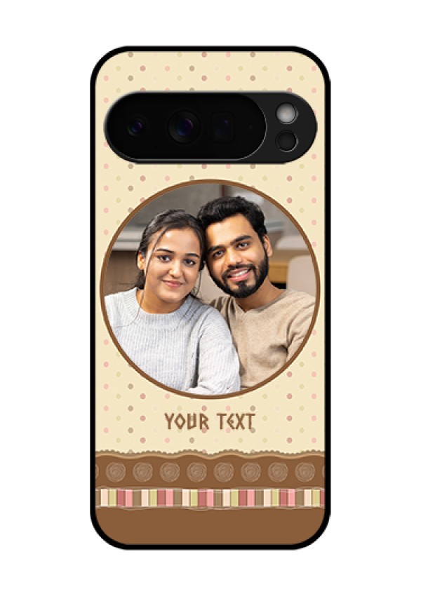 Google Pixel 10 Pro Xl 5G Custom Glass Phone Case - Brown Dotted Mobile Case Design