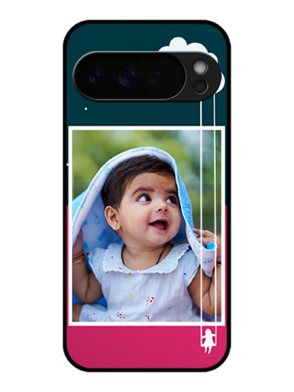 Custom Google Pixel 10 Pro Xl 5G Custom Glass Phone Case - Cute Girl With Cloud Design