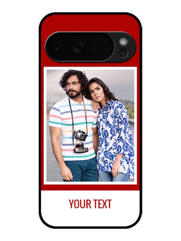 Custom Google Pixel 10 Pro Xl 5G Custom Glass Phone Case - Red Color Design