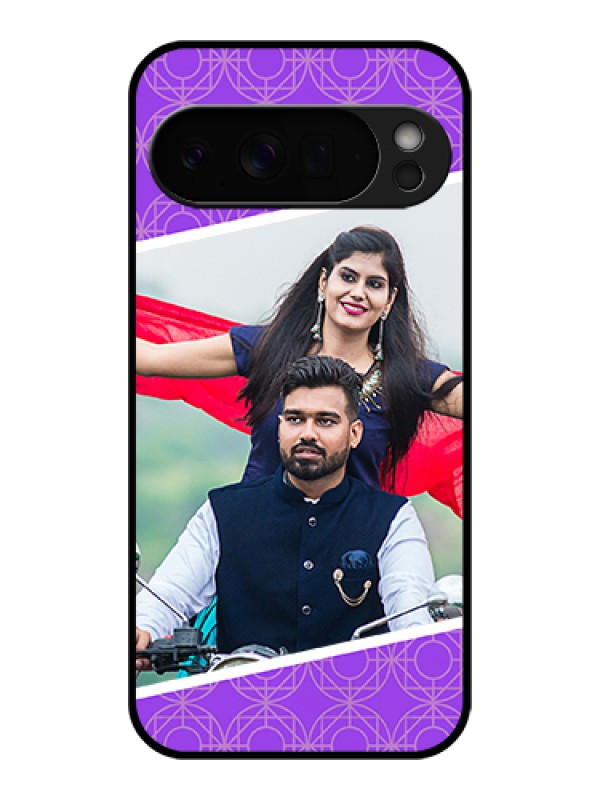 Custom Google Pixel 10 Pro Xl 5G Custom Glass Phone Case - Violet Color Pattern Design