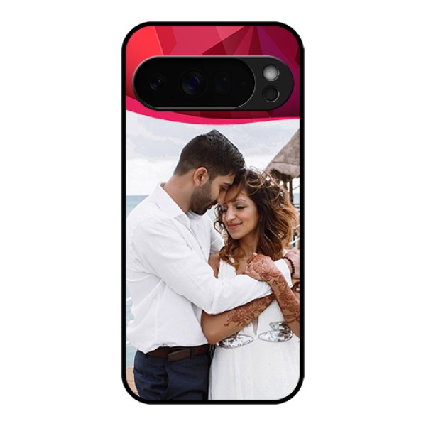 Google Pixel 10 Pro Xl 5G Custom Glass Phone Case - Red Abstract Design