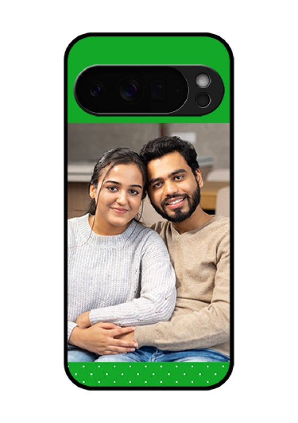 Google Pixel 10 Pro Xl 5G Custom Glass Phone Case - Green Pattern Design