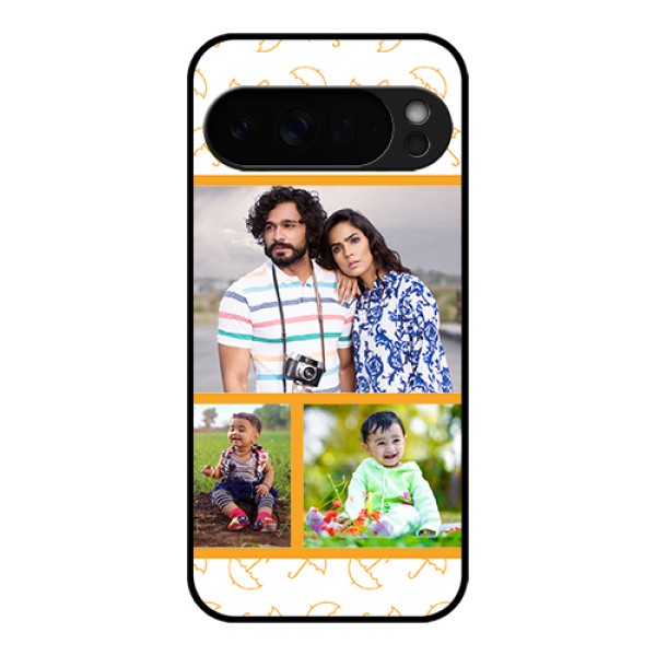 Google Pixel 10 Pro Xl 5G Custom Glass Phone Case - Yellow Pattern Design