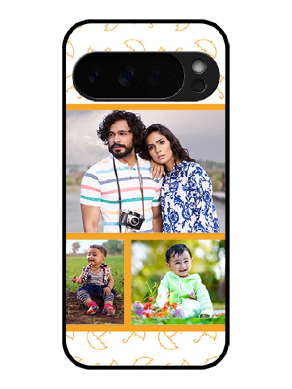 Custom Google Pixel 10 Pro Xl 5G Custom Glass Phone Case - Yellow Pattern Design