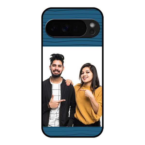 Google Pixel 10 Pro Xl 5G Custom Glass Phone Case - Blue Pattern Cover Design
