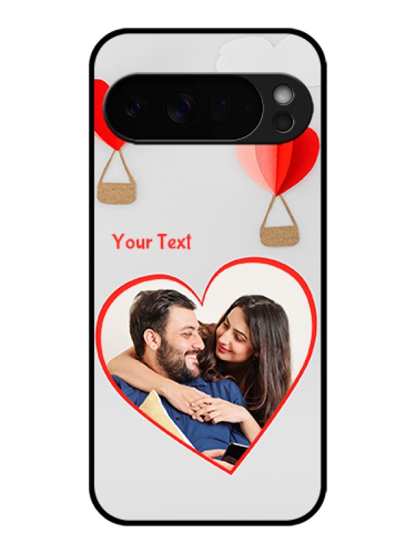 Custom Google Pixel 10 Pro Xl 5G Custom Glass Phone Case - Parachute Love Design