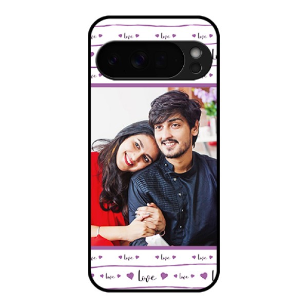 Google Pixel 10 Pro Xl 5G Custom Glass Phone Case - Couples Heart Design