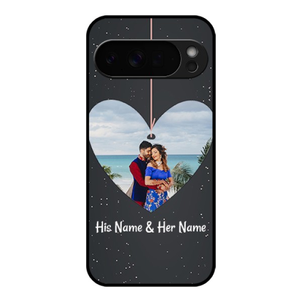 Google Pixel 10 Pro Xl 5G Custom Glass Phone Case - Hanging Heart Design