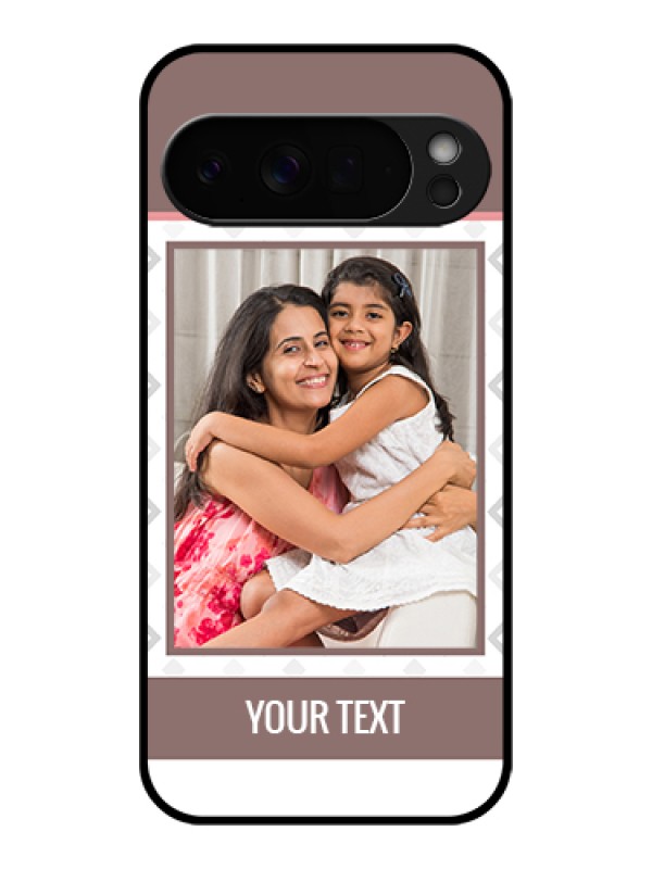 Custom Google Pixel 10 Pro Xl 5G Custom Glass Phone Case - Simple Diamond Design