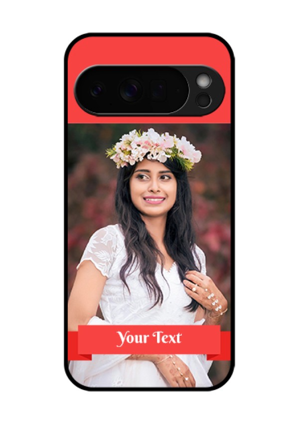 Google Pixel 10 Pro Xl 5G Custom Glass Phone Case - Simple Red Color Design