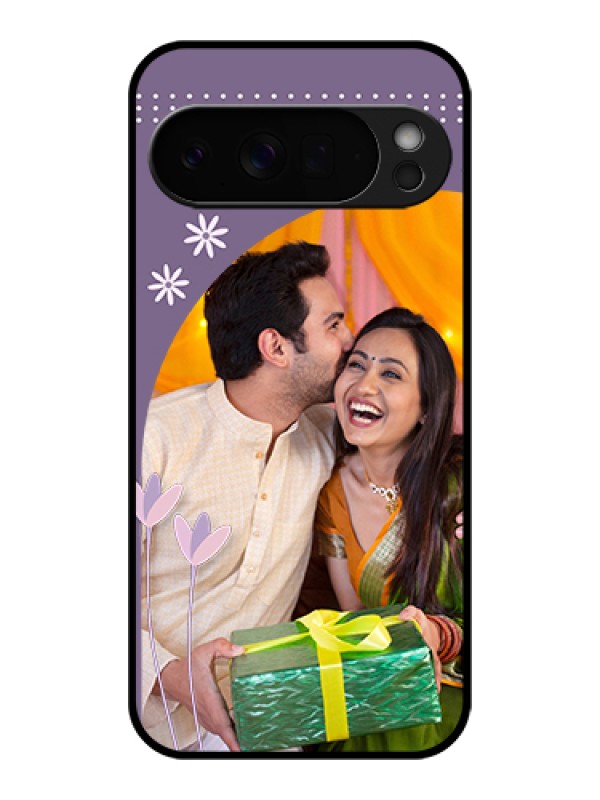 Custom Google Pixel 10 Pro Xl 5G Custom Glass Phone Case - Lavender Flowers Design