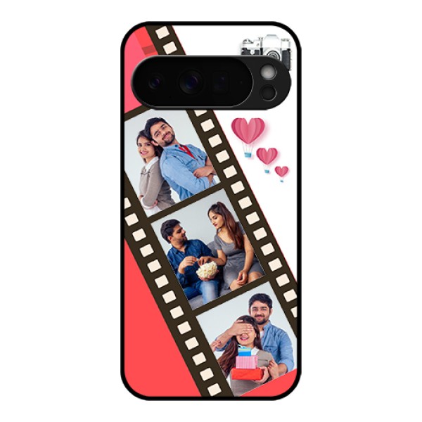 Google Pixel 10 Pro Xl 5G Custom Glass Phone Case - 3 Image Holder With Film Reel