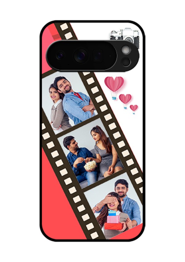 Google Pixel 10 Pro Xl 5G Custom Glass Phone Case - 3 Image Holder With Film Reel