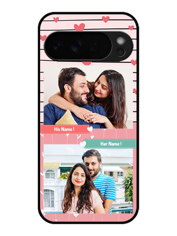 Custom Google Pixel 10 Pro Xl 5G Custom Glass Phone Case - Photo With Heart Design