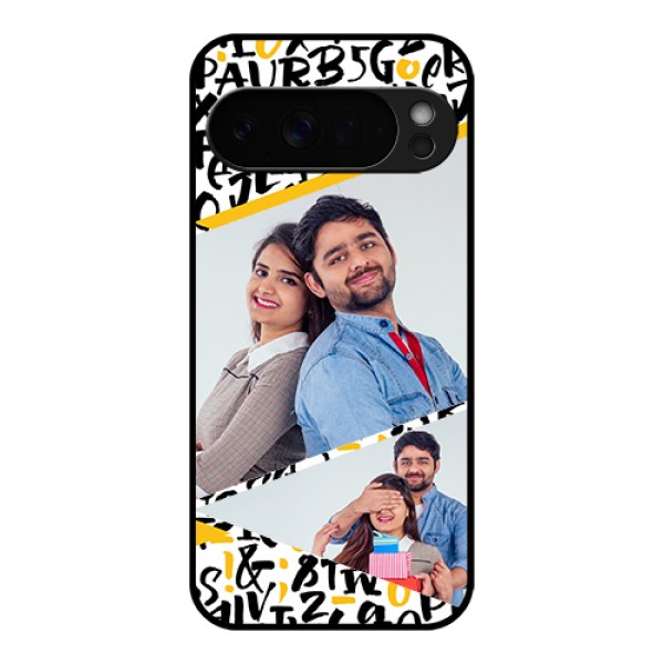 Google Pixel 10 Pro Xl 5G Custom Glass Phone Case - Letters Pattern Design