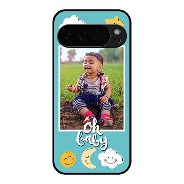 Google Pixel 10 Pro Xl 5G Custom Glass Phone Case - Smiley Kids Stars Design