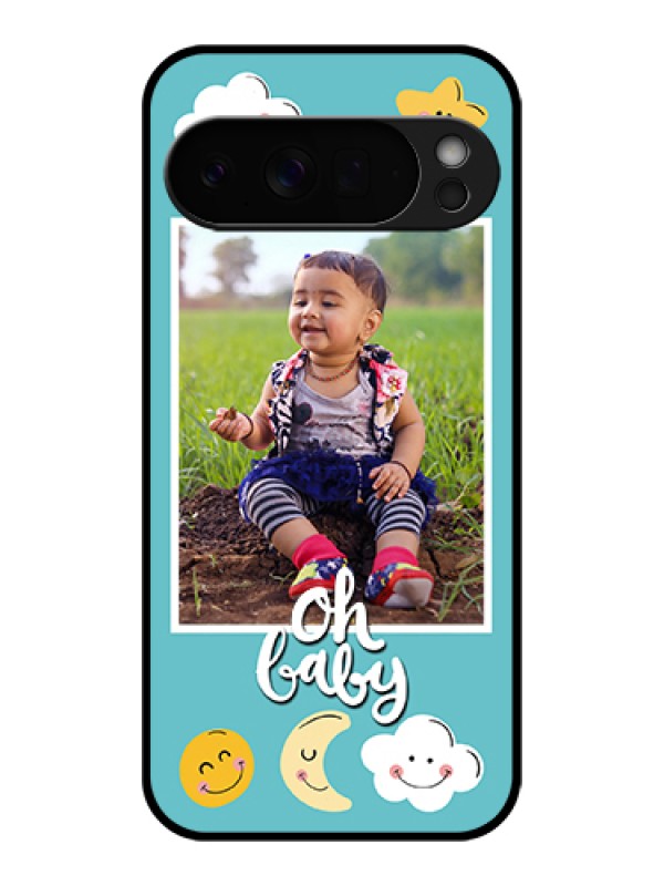 Custom Google Pixel 10 Pro Xl 5G Custom Glass Phone Case - Smiley Kids Stars Design