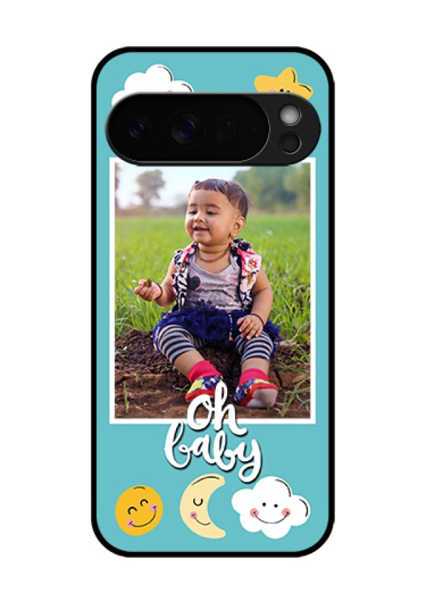 Google Pixel 10 Pro Xl 5G Custom Glass Phone Case - Smiley Kids Stars Design