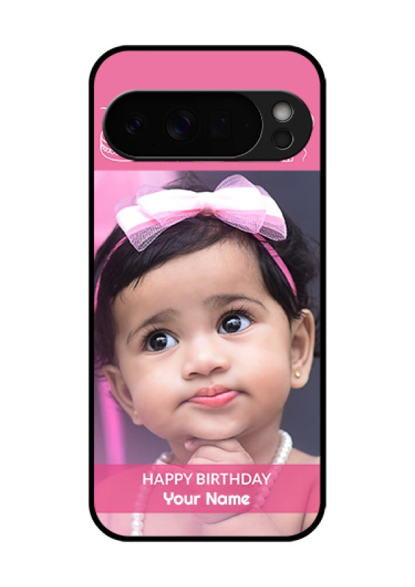 Google Pixel 10 Pro Xl 5G Custom Glass Phone Case - With Birthday Line Art Design